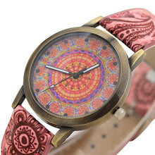 Load image into Gallery viewer, Pretty Patterns Watch With Henna Style Belt And Mandala Dial Vista Shops