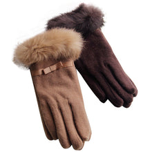 Load image into Gallery viewer, Kitten Mittens Faux Fur Lining Touch Smart Gloves Vista Shops
