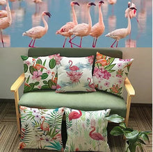 Load image into Gallery viewer, Fabulous Flamingos Cushion Covers Vista Shops