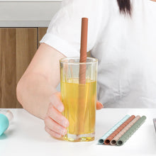Load image into Gallery viewer, Eco Safe 8 In 1 Silicon Reusable Straws For HOT/COLD Drinks Vista Shops