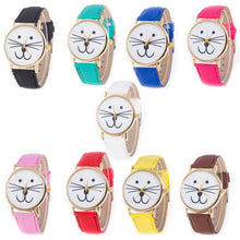 Load image into Gallery viewer, Mr. Whiskers Cat Watches 9 lives And 9 colors Vista Shops