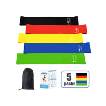 Load image into Gallery viewer, Flex And Stretch Set Of 5 Exercise Latex Bands Vista Shops