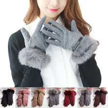 Load image into Gallery viewer, Kitten Mittens Faux Fur Lining Touch Smart Gloves Vista Shops