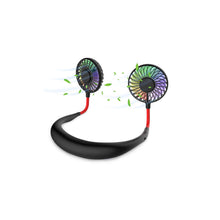 Load image into Gallery viewer, Beat The Heat Double Cool Cordless Breezy Mini Collar Fan Vista Shops
