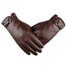 Load image into Gallery viewer, Autumn Warmth Stylish Vegan Leather Touch Smart Gloves Vista Shops
