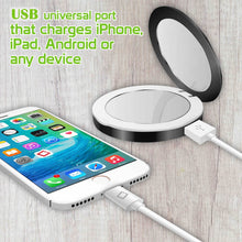 Load image into Gallery viewer, Compact Mirror With Portable Phone Charger Vista Shops