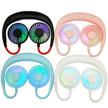 Load image into Gallery viewer, Beat The Heat Double Cool Cordless Breezy Mini Collar Fan Vista Shops