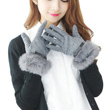Load image into Gallery viewer, Kitten Mittens Faux Fur Lining Touch Smart Gloves Vista Shops