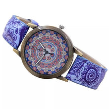 Load image into Gallery viewer, Pretty Patterns Watch With Henna Style Belt And Mandala Dial Vista Shops