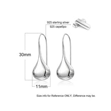 Load image into Gallery viewer, Intensity Tear Drop Hook Earrings Solid 925 Sterling Silver Vista Shops