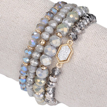 Load image into Gallery viewer, Arm Candy Natural Stone And Glass Crystal Bracelets Vista Shops