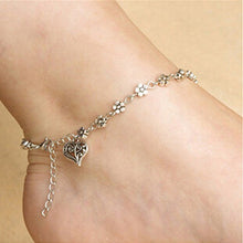 Load image into Gallery viewer, Lea Anklet With Vintage Style Heart and Flowers Vista Shops