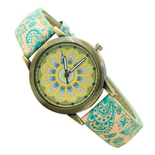 Load image into Gallery viewer, Pretty Patterns Watch With Henna Style Belt And Mandala Dial Vista Shops