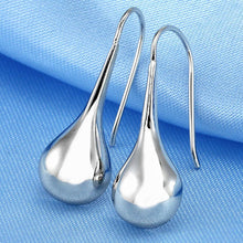 Load image into Gallery viewer, Intensity Tear Drop Hook Earrings Solid 925 Sterling Silver Vista Shops