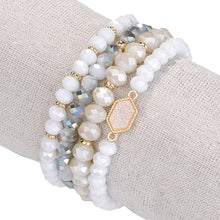 Load image into Gallery viewer, Arm Candy Natural Stone And Glass Crystal Bracelets Vista Shops