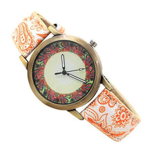 Load image into Gallery viewer, Pretty Patterns Watch With Henna Style Belt And Mandala Dial Vista Shops