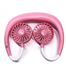Load image into Gallery viewer, Beat The Heat Double Cool Cordless Breezy Mini Collar Fan Vista Shops