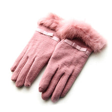 Load image into Gallery viewer, Kitten Mittens Faux Fur Lining Touch Smart Gloves Vista Shops