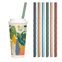 Load image into Gallery viewer, Eco Safe 8 In 1 Silicon Reusable Straws For HOT/COLD Drinks Vista Shops