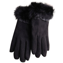 Load image into Gallery viewer, Kitten Mittens Faux Fur Lining Touch Smart Gloves Vista Shops