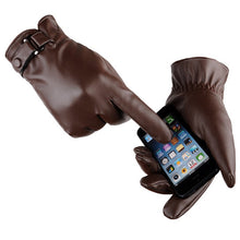 Load image into Gallery viewer, Autumn Warmth Stylish Vegan Leather Touch Smart Gloves Vista Shops