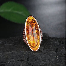 Load image into Gallery viewer, Lava Ring In Fiery Oval Opal Vista Shops