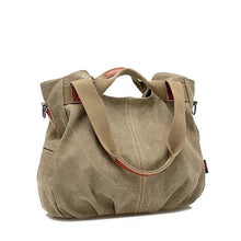 Load image into Gallery viewer, ARM CANDY Handy Natural Canvas Handbag Vista Shops