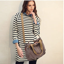 Load image into Gallery viewer, ARM CANDY Handy Natural Canvas Handbag Vista Shops