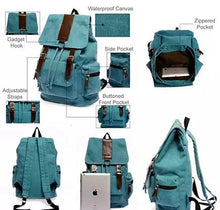Load image into Gallery viewer, Back To Campus Canvas Backpack In 4 Colors Vista Shops