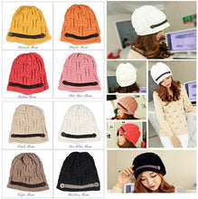 Load image into Gallery viewer, Be My Beanie Soft Wool Beanie Cap With Vegan Leather Trim Vista Shops
