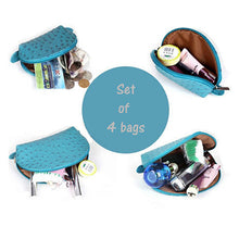 Load image into Gallery viewer, COSMO Cosmetic Faux Ostrich Cases In Set of 4 Vista Shops