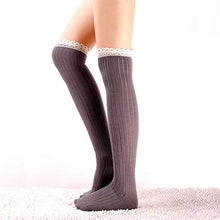 Load image into Gallery viewer, Crochet Cuteness Knee High Socks Vista Shops