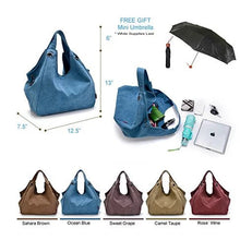 Load image into Gallery viewer, Discovery Journey Canvas Shoulder Bag with FREE Mini Umbrella Vista Shops