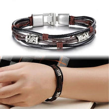 Load image into Gallery viewer, Gemini Twin Bracelets in Genuine Leather and Antique Metal Finish Vista Shops