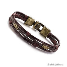 Load image into Gallery viewer, Gemini Twin Bracelets in Genuine Leather and Antique Metal Finish Vista Shops