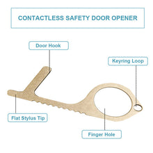 Load image into Gallery viewer, Safe Touch N Go Key Style Contact Less Assist Tool In Brass Vista Shops