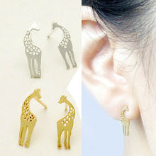 Load image into Gallery viewer, LOVE IS TALL Giraffe Love Necklace And Earrings Set of 3 Vista Shops