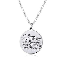 Load image into Gallery viewer, Love Quote Pendant and Chain Necklace Vista Shops