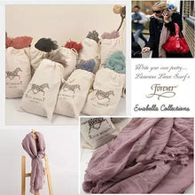 Load image into Gallery viewer, POETRY IN MOTION Modern Vintage Shawl Scarves Vista Shops