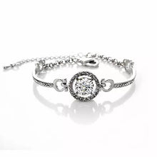 Load image into Gallery viewer, Queen's Luck Swarovski Crystal Bracelets In White And Yellow Gold Overlay Vista Shops