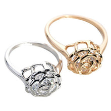 Load image into Gallery viewer, Rose Is A Rose Set of 4 or Rings In 18kt Rose Crystals In White Yellow And Rose Gold Plating Vista Shops