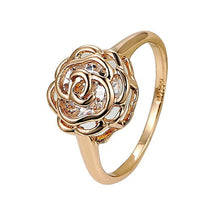 Load image into Gallery viewer, Rose Is A Rose Set of 4 or Rings In 18kt Rose Crystals In White Yellow And Rose Gold Plating Vista Shops