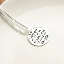 Load image into Gallery viewer, Sky High And Sea Deep Love Quote Collection Necklace Vista Shops