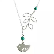 Load image into Gallery viewer, TURQUOISE SPRING Beautiful Bird Lariat Necklace Vista Shops