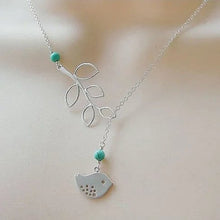 Load image into Gallery viewer, TURQUOISE SPRING Beautiful Bird Lariat Necklace Vista Shops