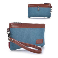 Load image into Gallery viewer, Stone Washed This &amp; That Canvas Clutch and Wrist let 2 in 1 Purse Vista Shops