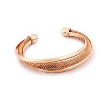 Load image into Gallery viewer, Capri Moon 18 KT Rose Gold Plated Italian Design Mesh Bracelet Vista Shops