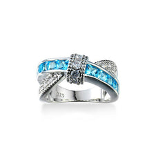 Load image into Gallery viewer, You Cross My Mind Ring Diamond Crystals In 3 Lovely Colors Vista Shops