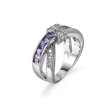 Load image into Gallery viewer, You Cross My Mind Ring Diamond Crystals In 3 Lovely Colors Vista Shops