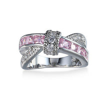 Load image into Gallery viewer, You Cross My Mind Ring Diamond Crystals In 3 Lovely Colors Vista Shops